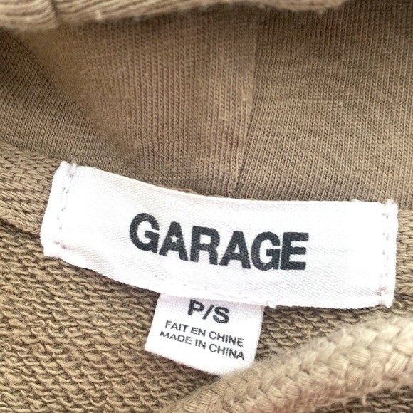 Brown Garage zip-up sweater with hood - Picture 2 of 2